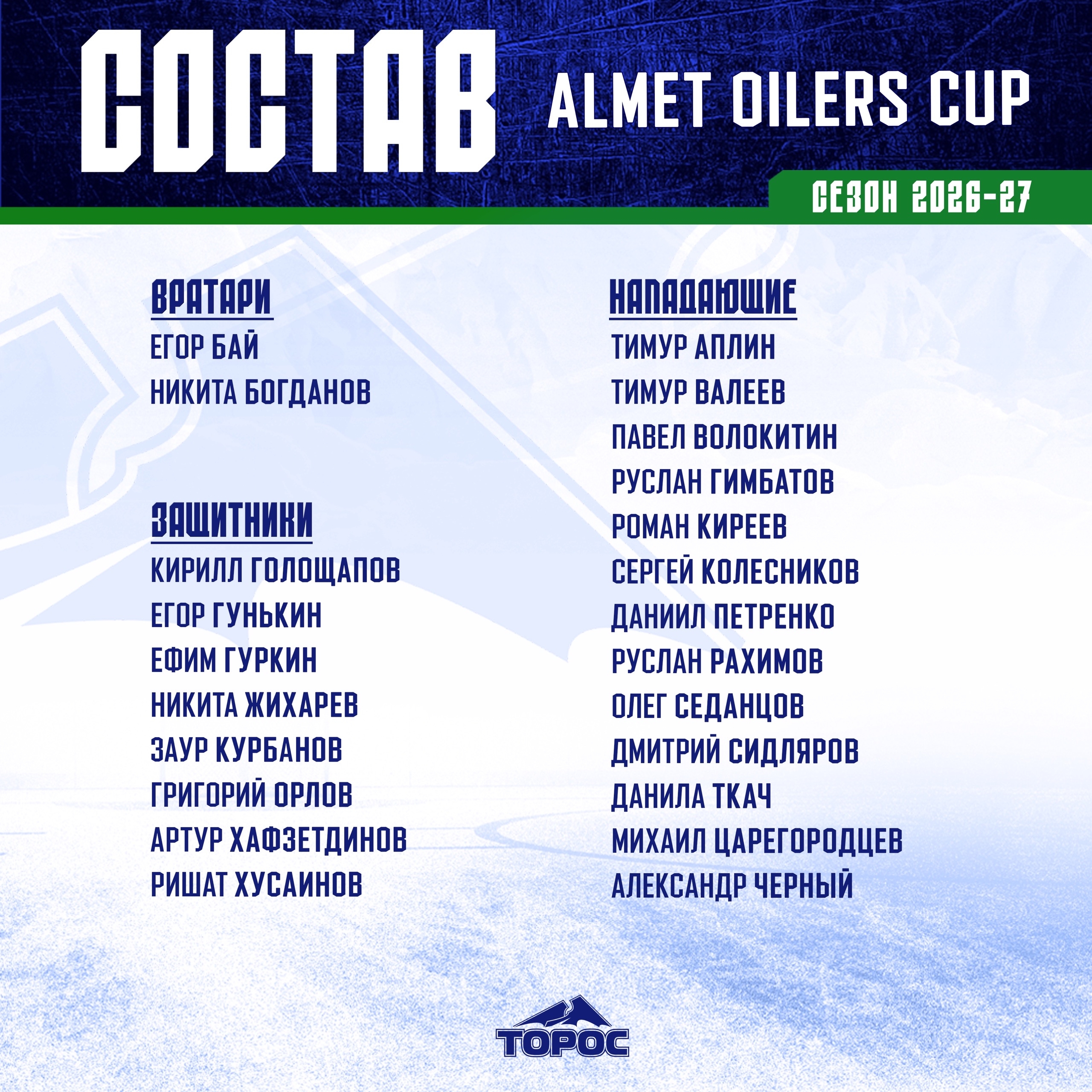 Состав на Almet Oilers Cup